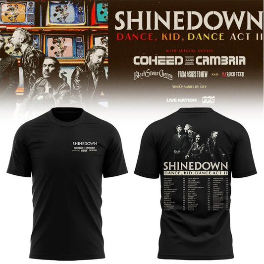 Limited Edition SHINEDOWN “Dance, Kid, Dance Act II Tour” 2026 Shirt