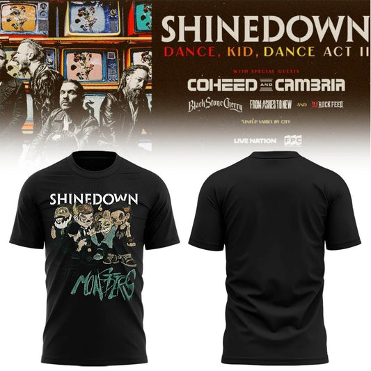Limited Edition SHINEDOWN “Dance, Kid, Dance Act II Tour” 2026 Shirt