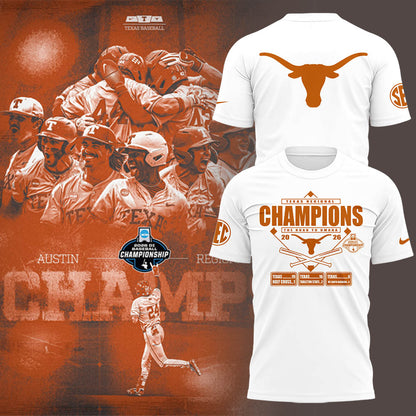 Limited Edition Texas Baseball AUSTIN REGIONAL CHAMPS 🏆 Tshirt