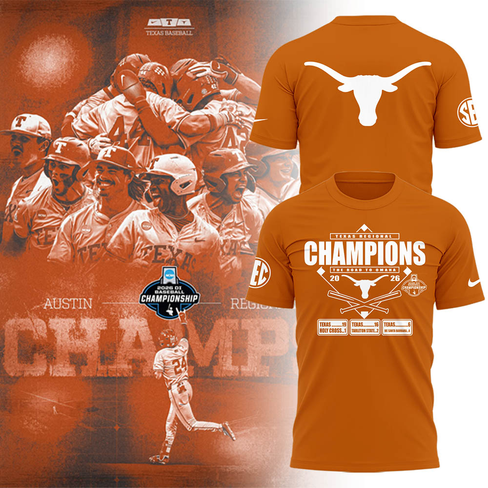 Limited Edition Texas Baseball AUSTIN REGIONAL CHAMPS 🏆 Tshirt