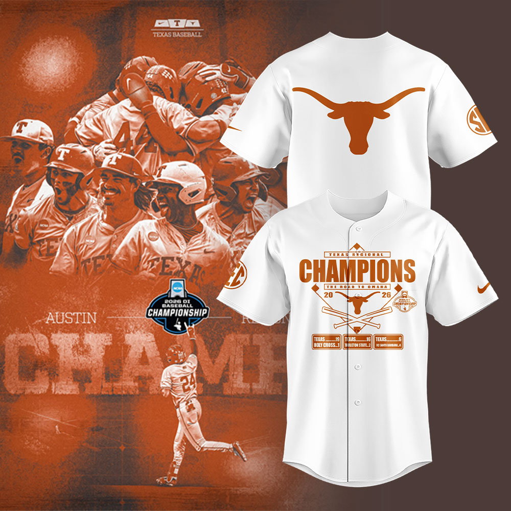 Limited Edition Texas Baseball AUSTIN REGIONAL CHAMPS 🏆 Jersey