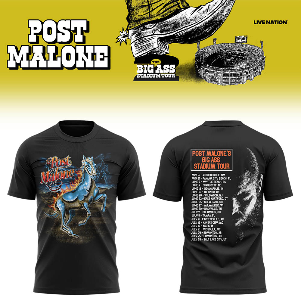 Post Malone THE BIG ASS STADIUM TOUR 2026 Limited Edition Tshirt