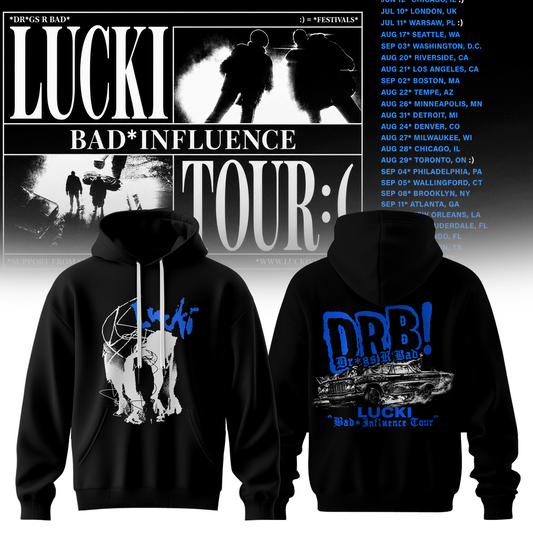 Deep Blue Barbed Tour Hoodie
