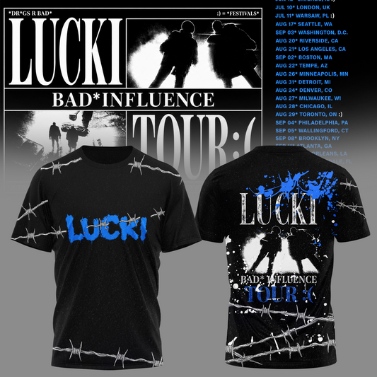 Deep Blue Barbed Tour Tee