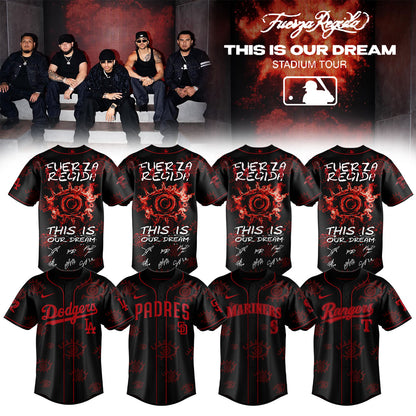 All Team X Fuerza Regida “This Is Our Dream Stadium Tour” 2026 Limited Edition Signature – Jersey