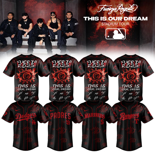 All Team X Fuerza Regida “This Is Our Dream Stadium Tour” 2026 Limited Edition Signature – Jersey
