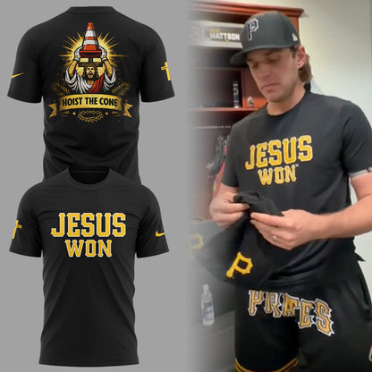 Pirates x Jesus Won-Hoist The Cone✝️🔺🏴‍☠️ TShirt