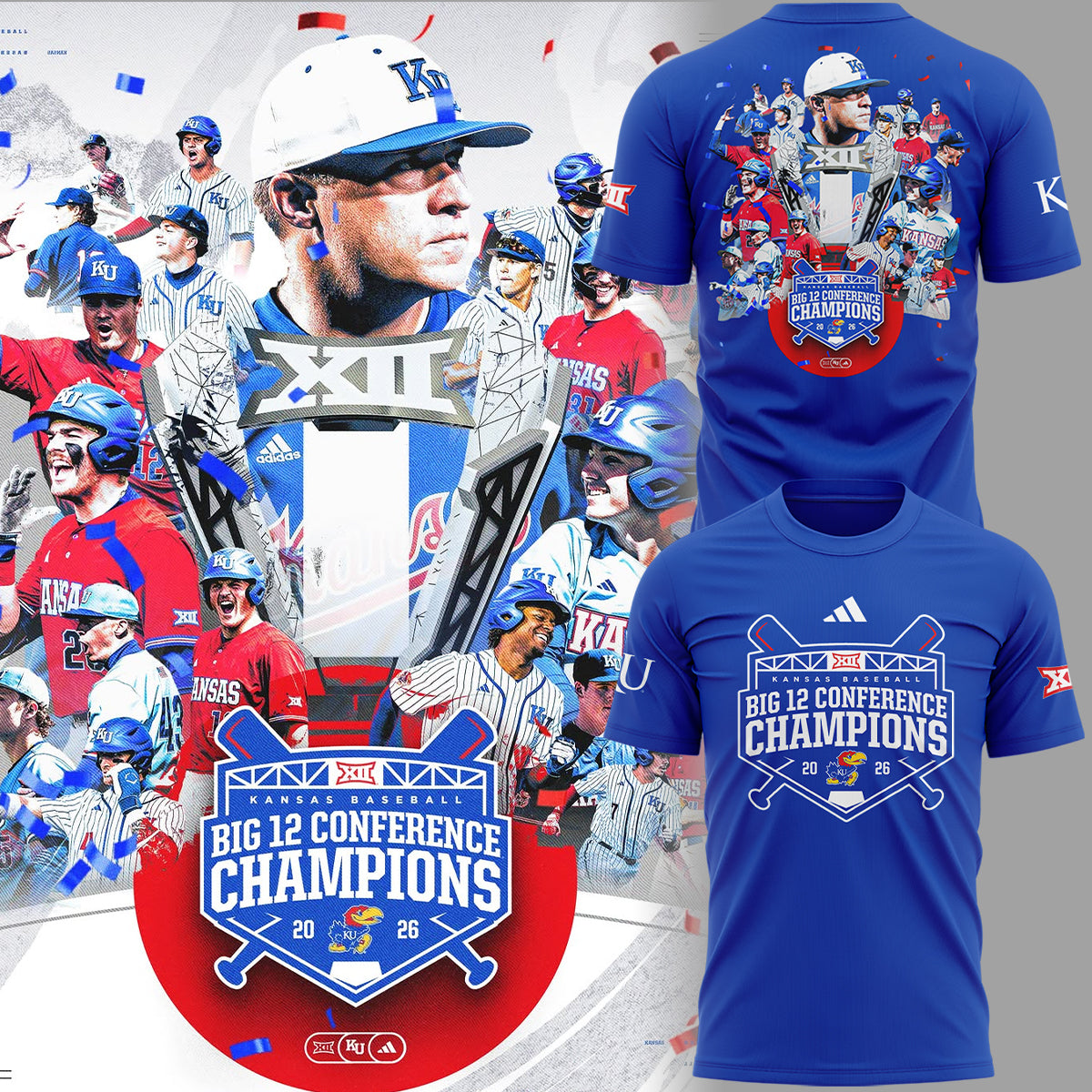 Jayhawks B12 Conference Champions Limited Edition Shirt