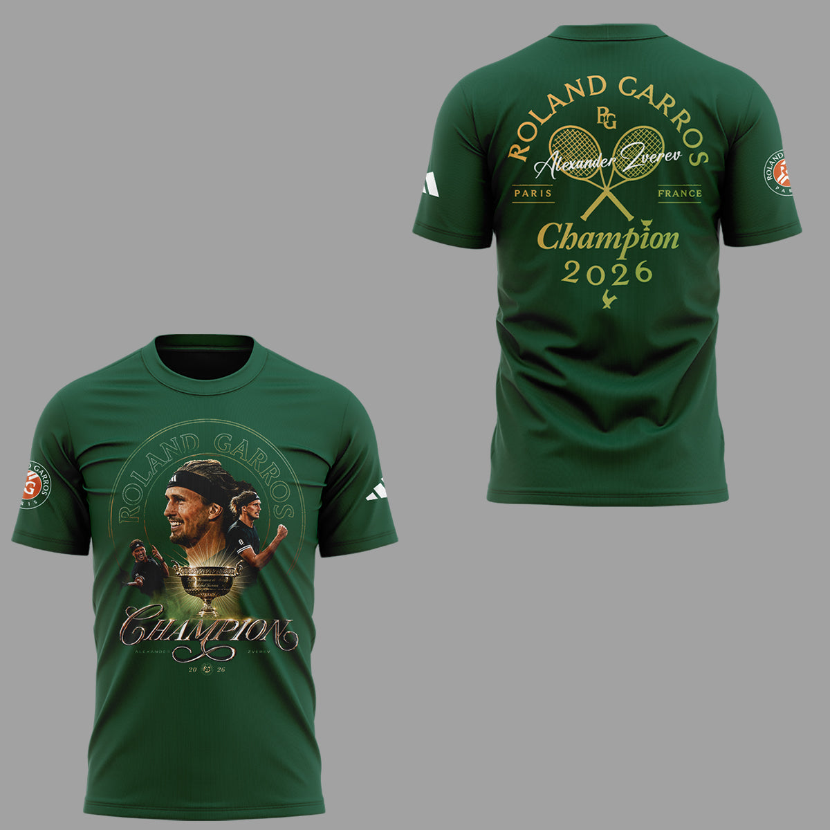 Alexander Zverev 2026 Roland-Garros Champions 🎾🏆Shirt-ND06082606