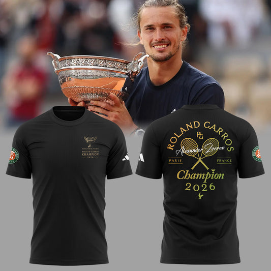 Alexander Zverev 2026 Roland-Garros Champions 🎾🏆Shirt-ND06082612