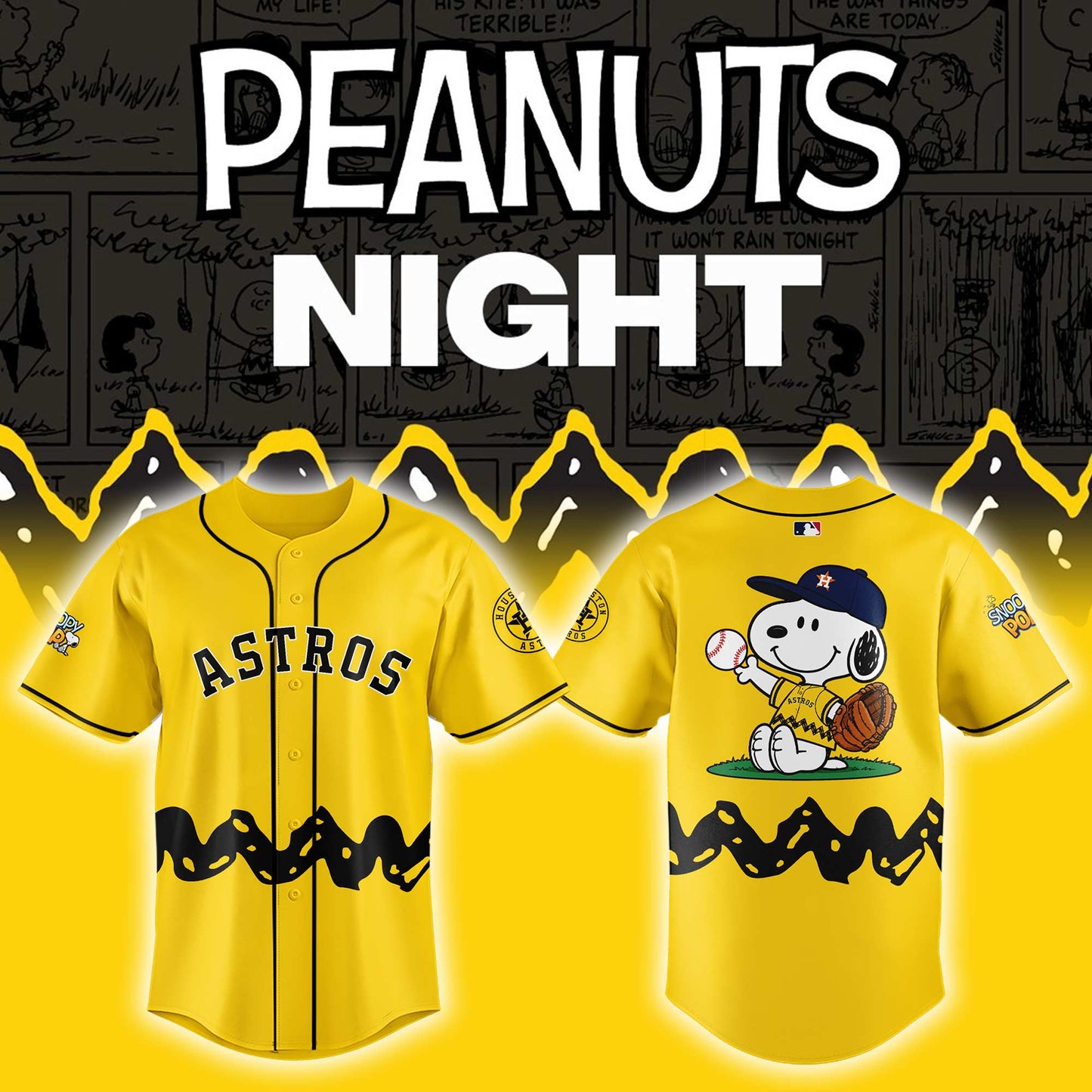 Astros x Peanuts Night ⚾🐶Custom Jersey