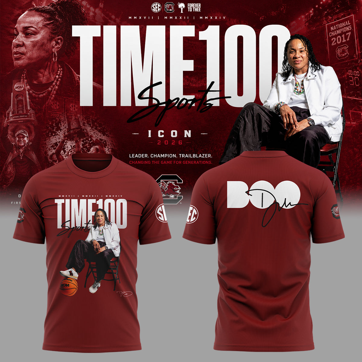 “TIME100 Sports Icon – Dawn Staley” Shirt