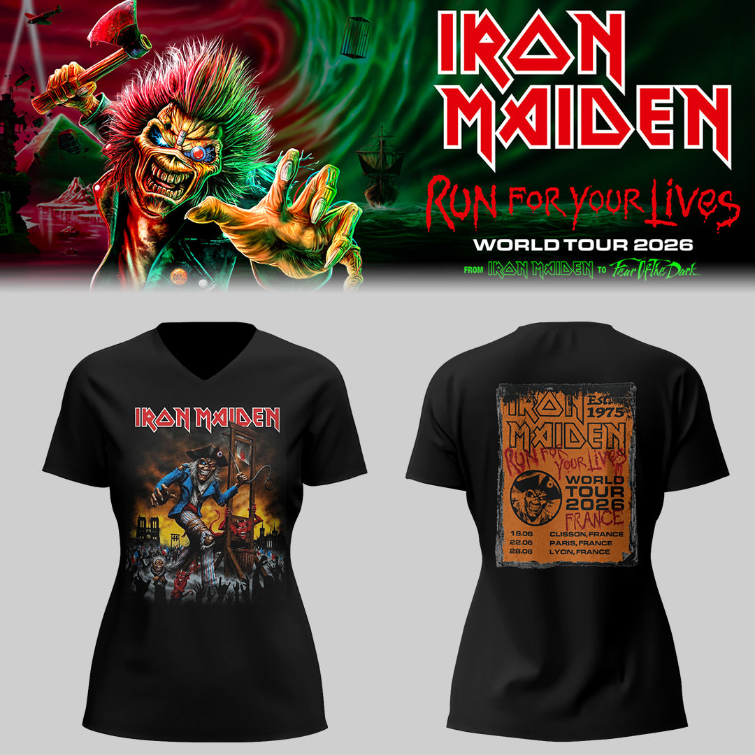 Limited Edition Run For Your Lives 2026 At France V-neck Shirt