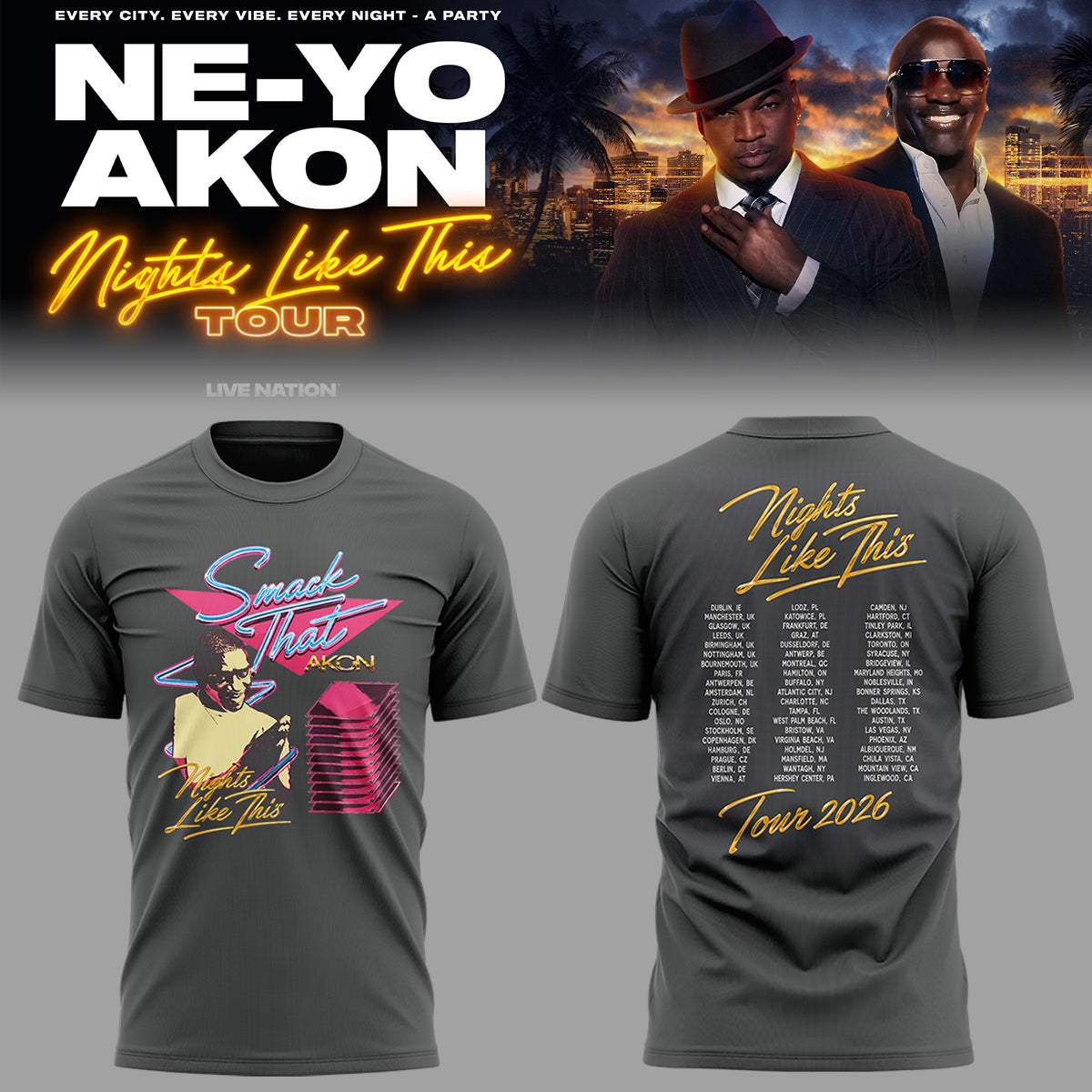 Limited Edition Nights Like This Tour 2026 Shirt