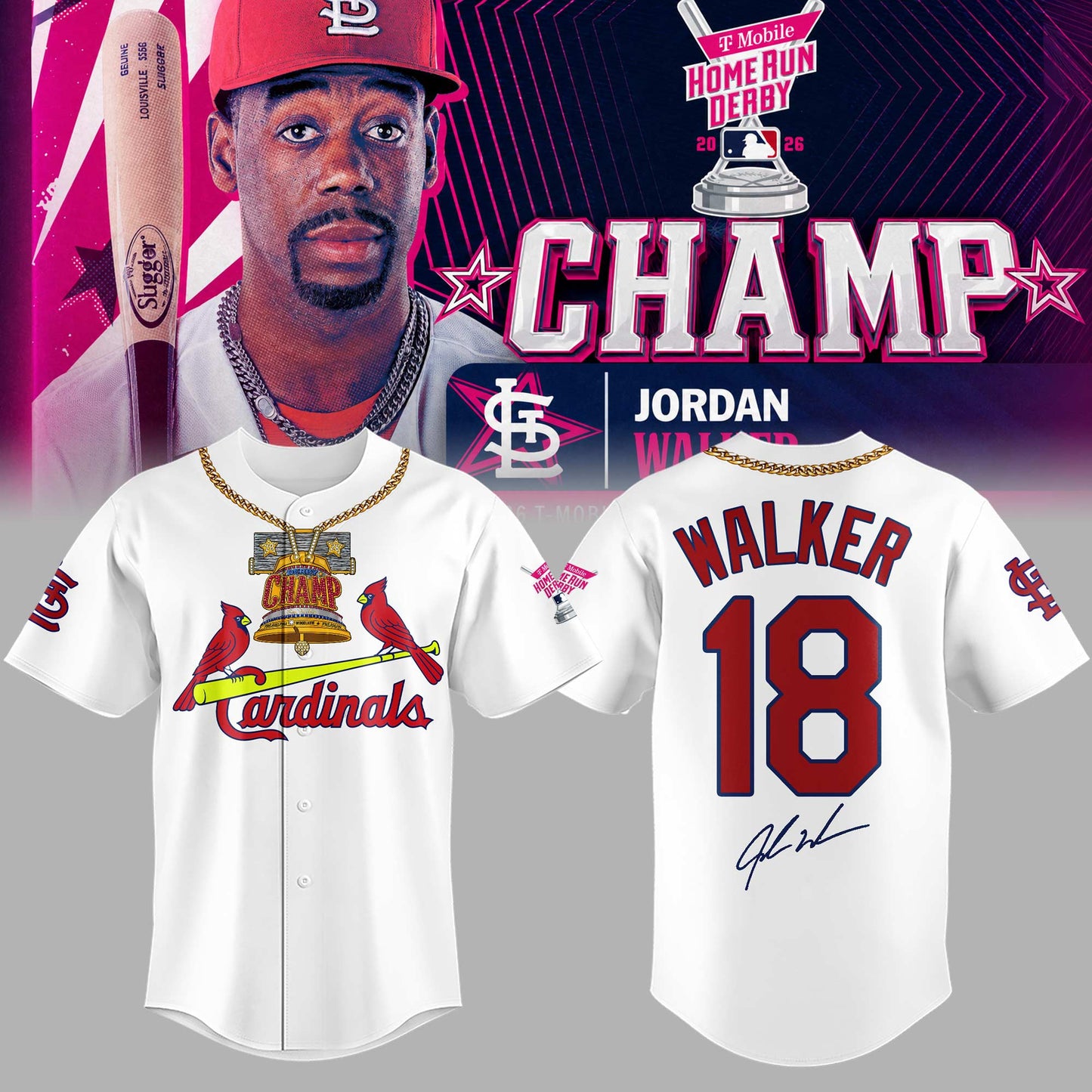 JWalk ⚾ 2026 Home Run Derby Champion 🏆🔔 Baseball Jersey
