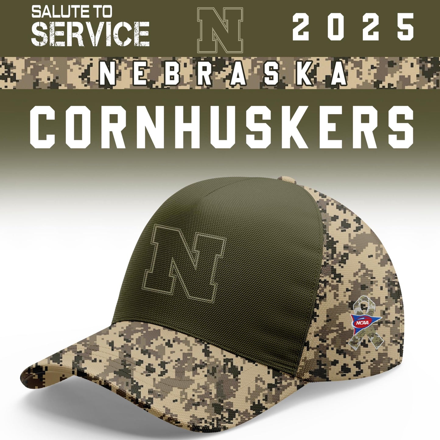 Nebraska Cornhuskers Salute To Service Limited Hoodie and Cap 2025 Collection