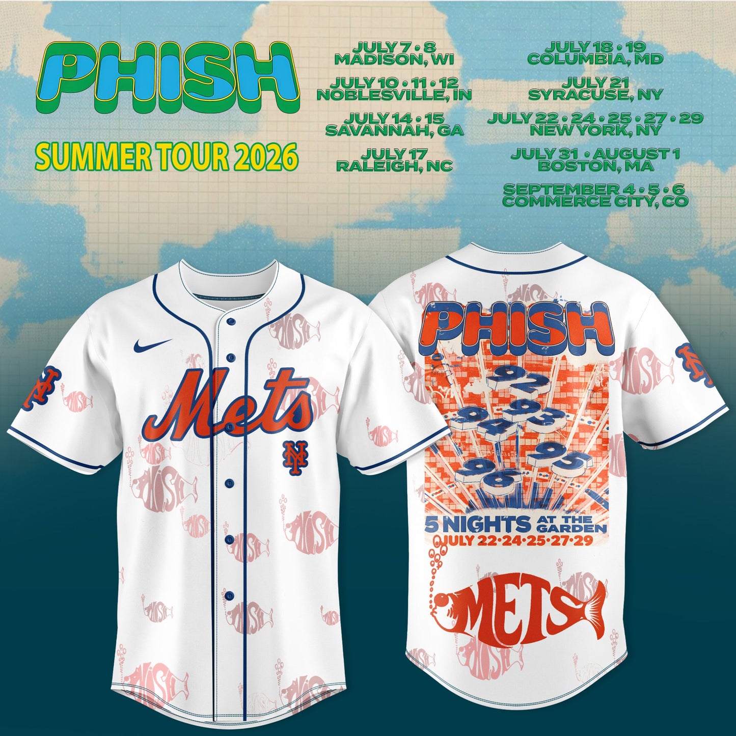 .Baseball x Phish Summer Tour 2026 Limited Jersey