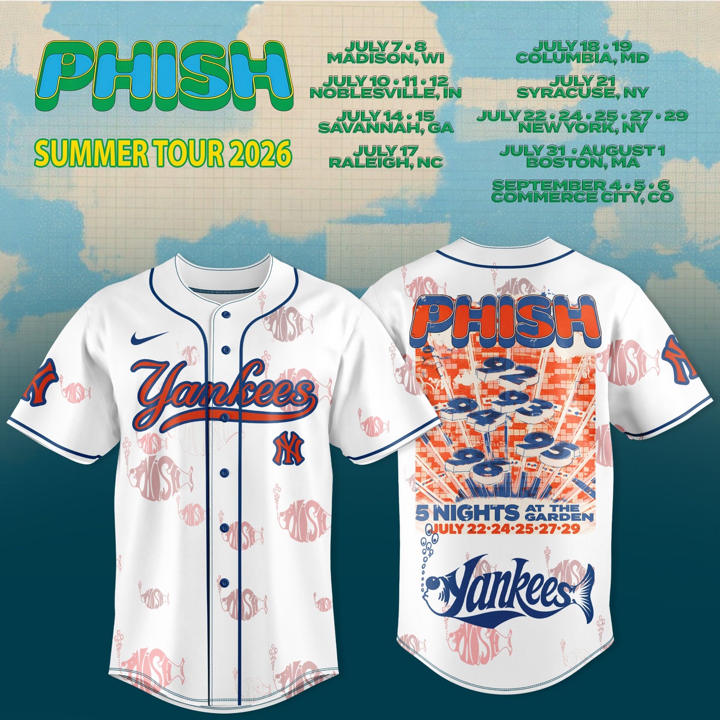 .Baseball x Phish Summer Tour 2026 Limited Jersey