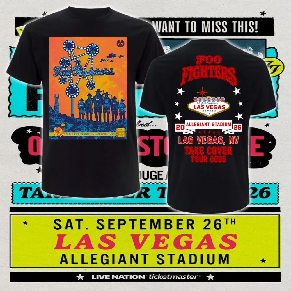 Foo Fighters Las Vegas T-Shirt – Allegiant Stadium September 26, 2026