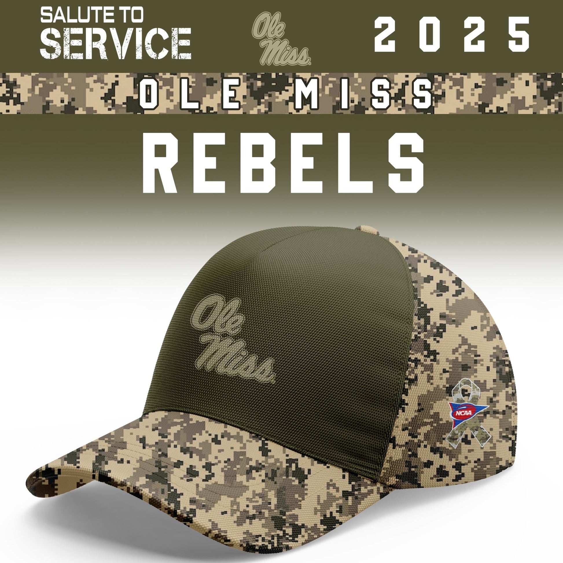 Ole Miss Rebels Salute To Service Limited Hoodie and Cap 2025 Collection