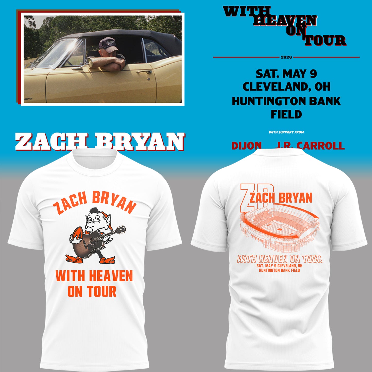 Limited Edition “With Heaven On Tour 2026” at Huntington Bank Field Stadium Shirt