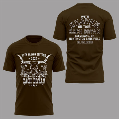 Limited Edition “With Heaven On Tour 2026” at Huntington Bank Field Stadium Shirt