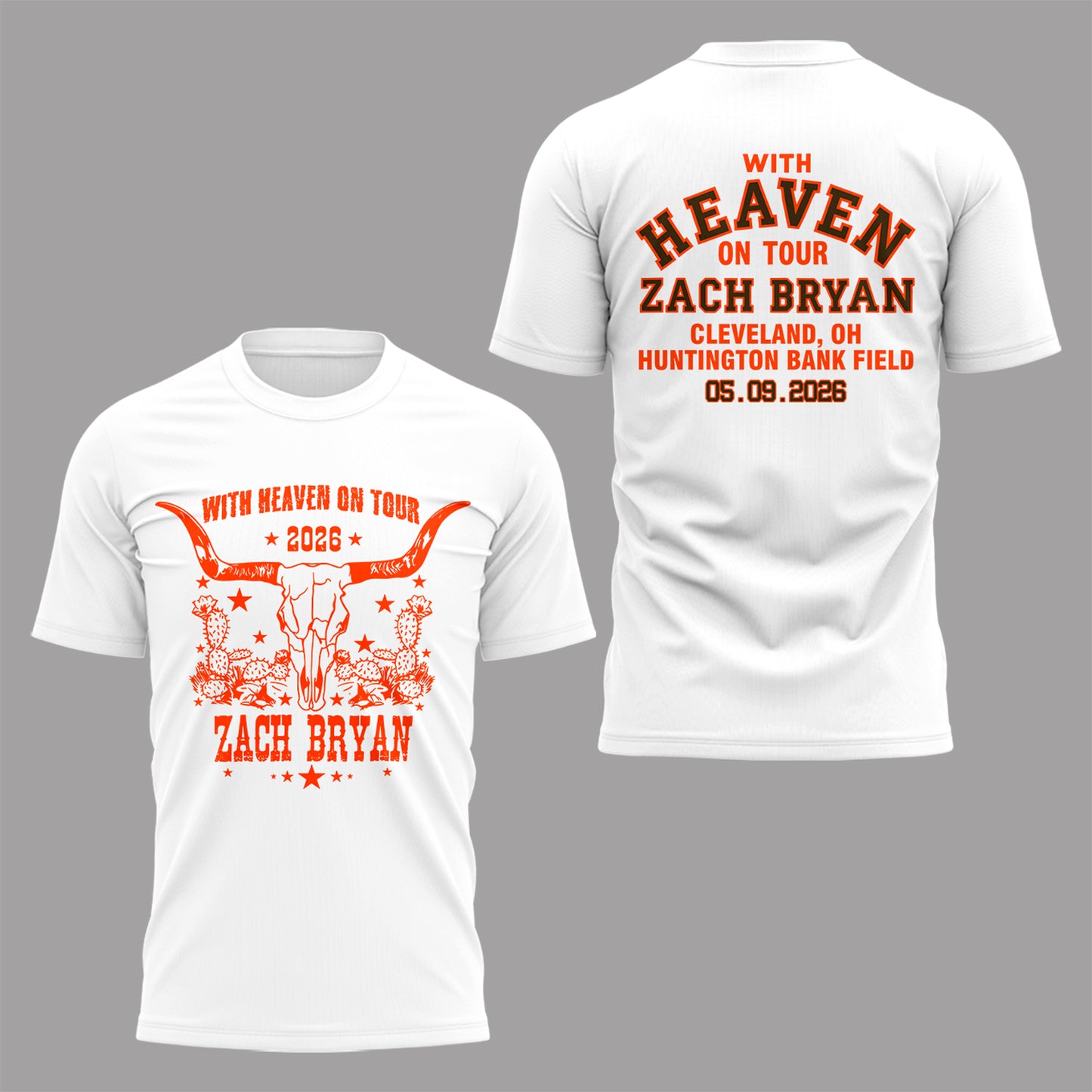 Limited Edition “With Heaven On Tour 2026” at Huntington Bank Field Stadium Shirt