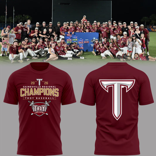 Limited Edition Troy Baseball x Champion Gainesville Regional 2026 Shirt