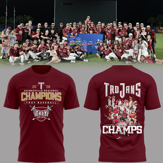 Limited Edition Troy Baseball x Champion Gainesville Regional 2026 Shirt