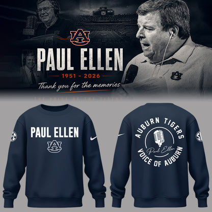 “Remembering Paul Ellen – The Voice of Auburn”🎙️🐅Sweatshirt
