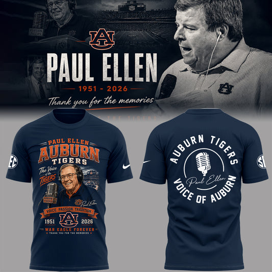 “Remembering Paul Ellen – The Voice of Auburn”🎙️🐅Shirt