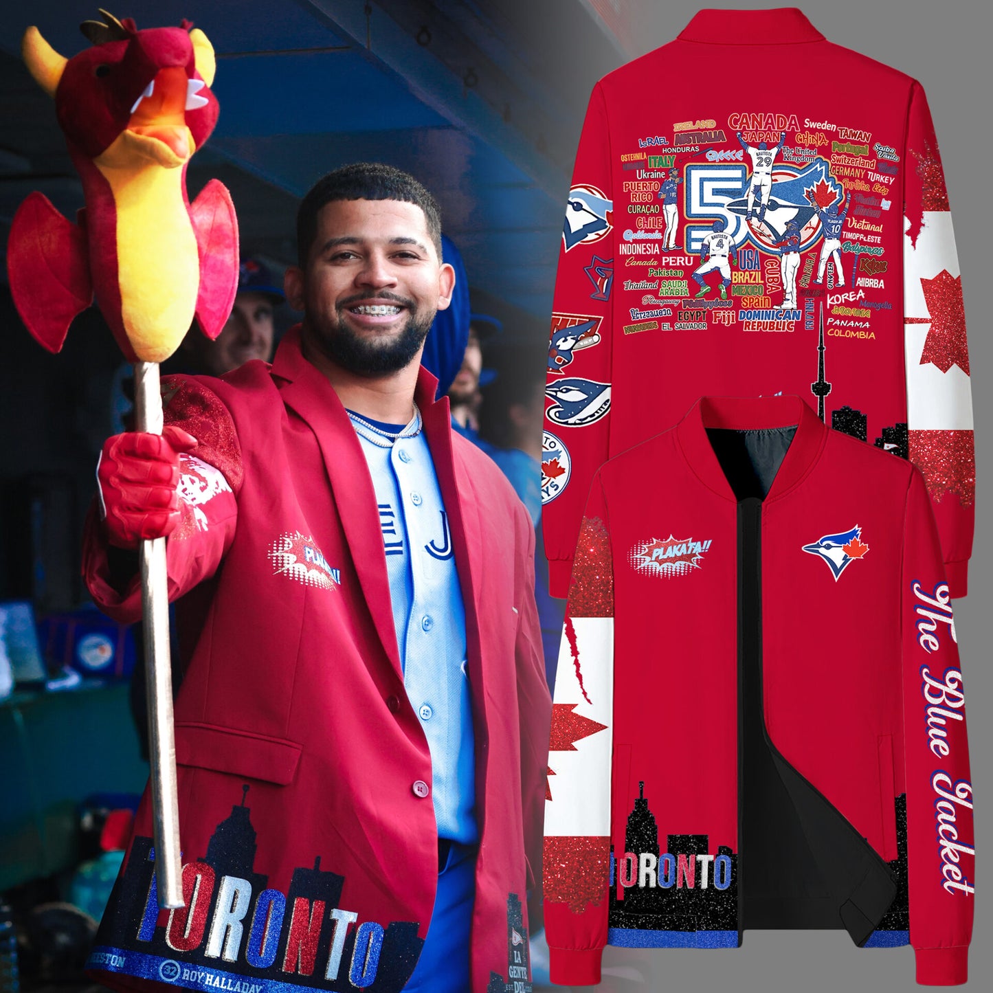 Limited Edition Blue Jays Home Run Red Jacket