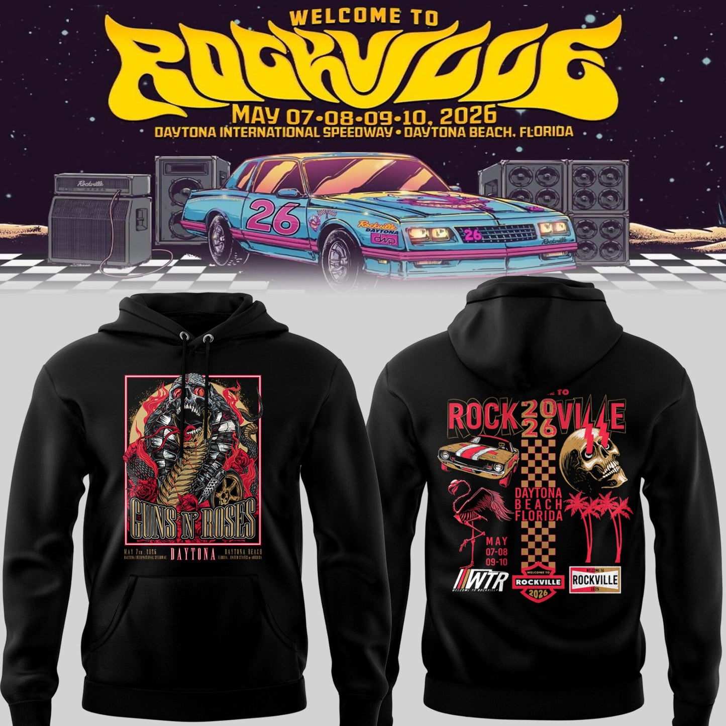 GnR 🎵 Welcome to Rockville, FL Hoodie-PU26050905
