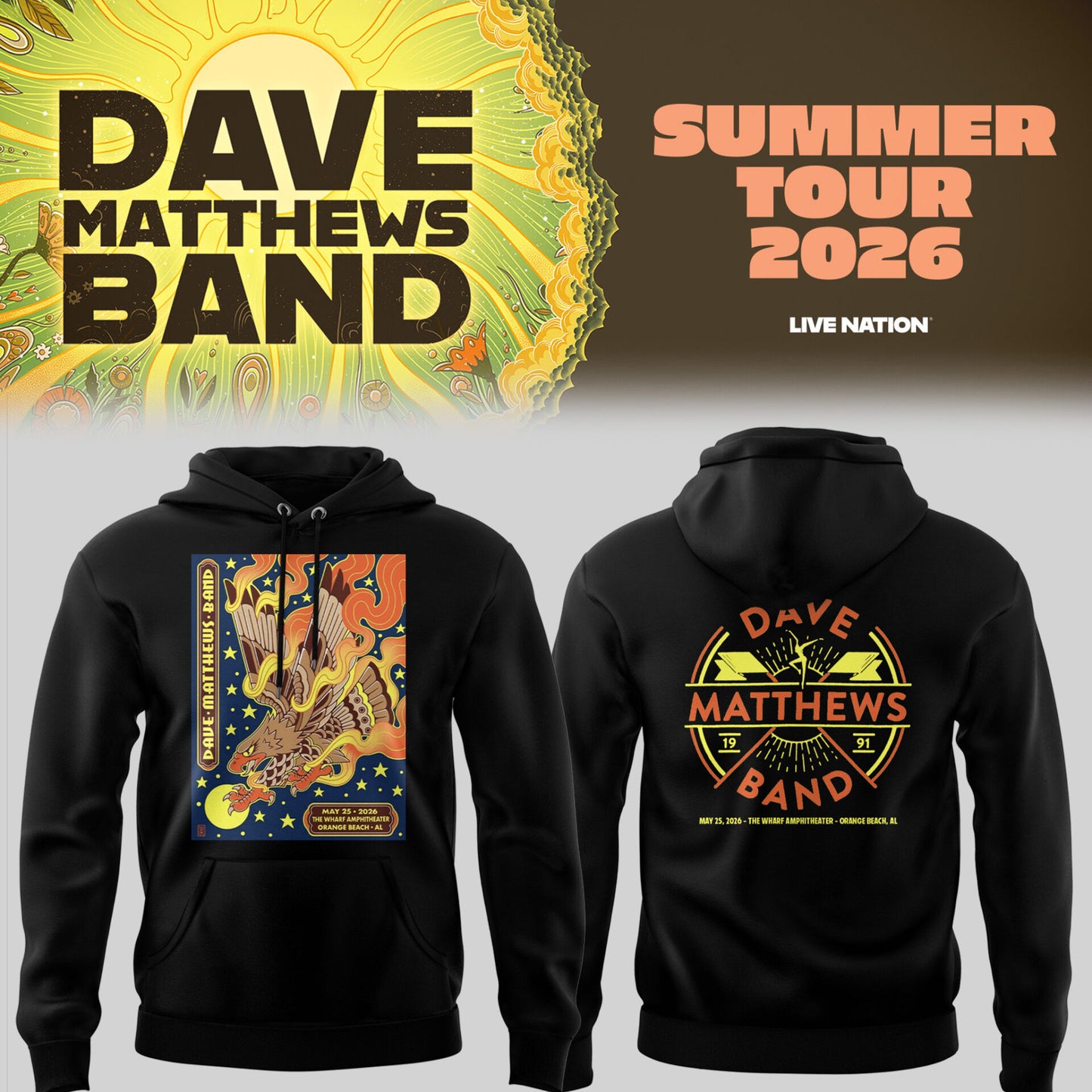 DMB Summer Tour May 26th, 2026 – Tampa, FL Hoodie