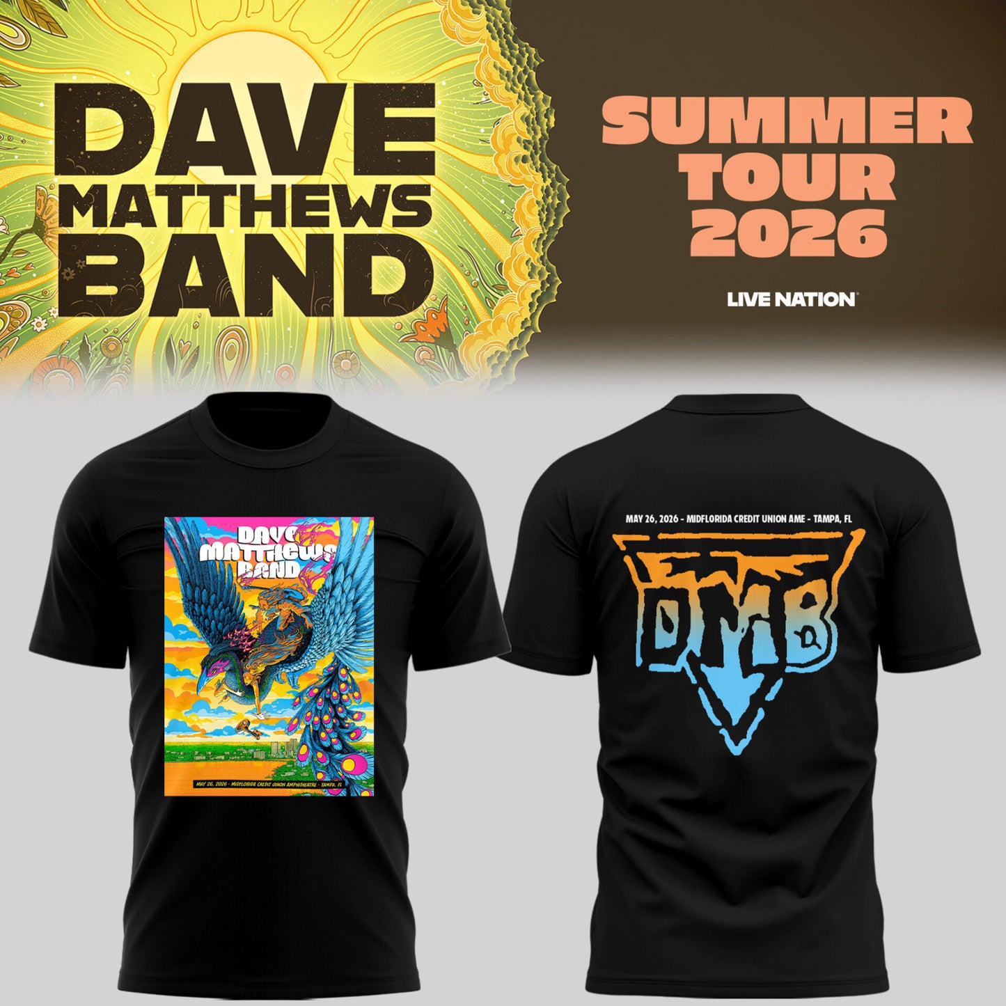 DMB Summer Tour May 26th, 2026 – Tampa, FL TShirt