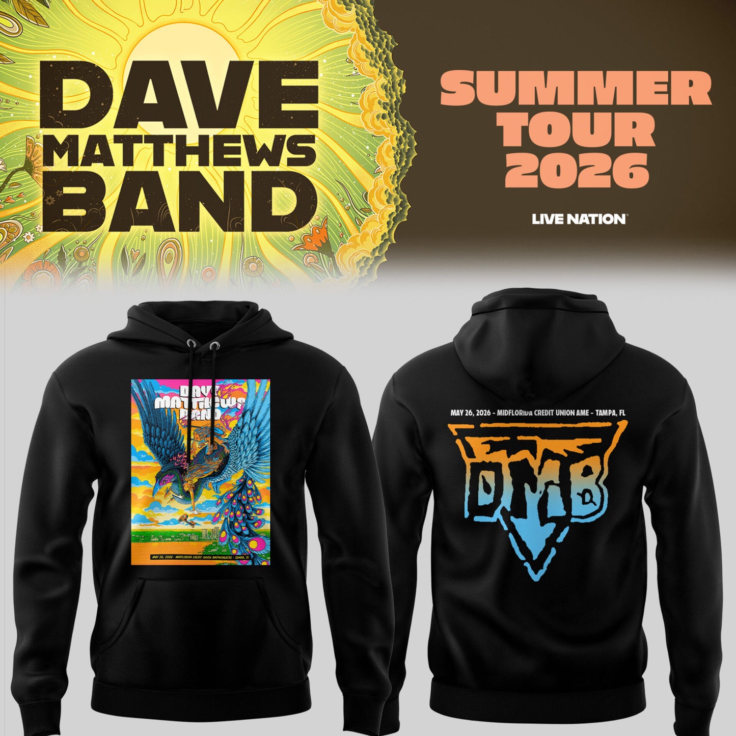 DMB Summer Tour May 26th, 2026 – Tampa, FL Hoodie