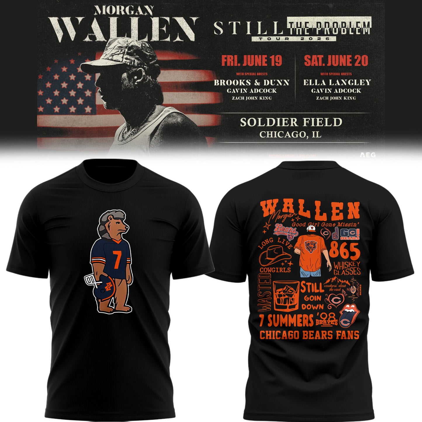 BEAR x MW “Still The Problem Tour 2026” at Soldier Field TShirt