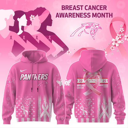 Carolina Panthers Special Breast Cancer Awareness Month Limited Edition Hoodie 2025