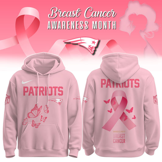 Wear It Pink 2025 - New England Patriots Breast Cancer Awareness Edition Hoodie