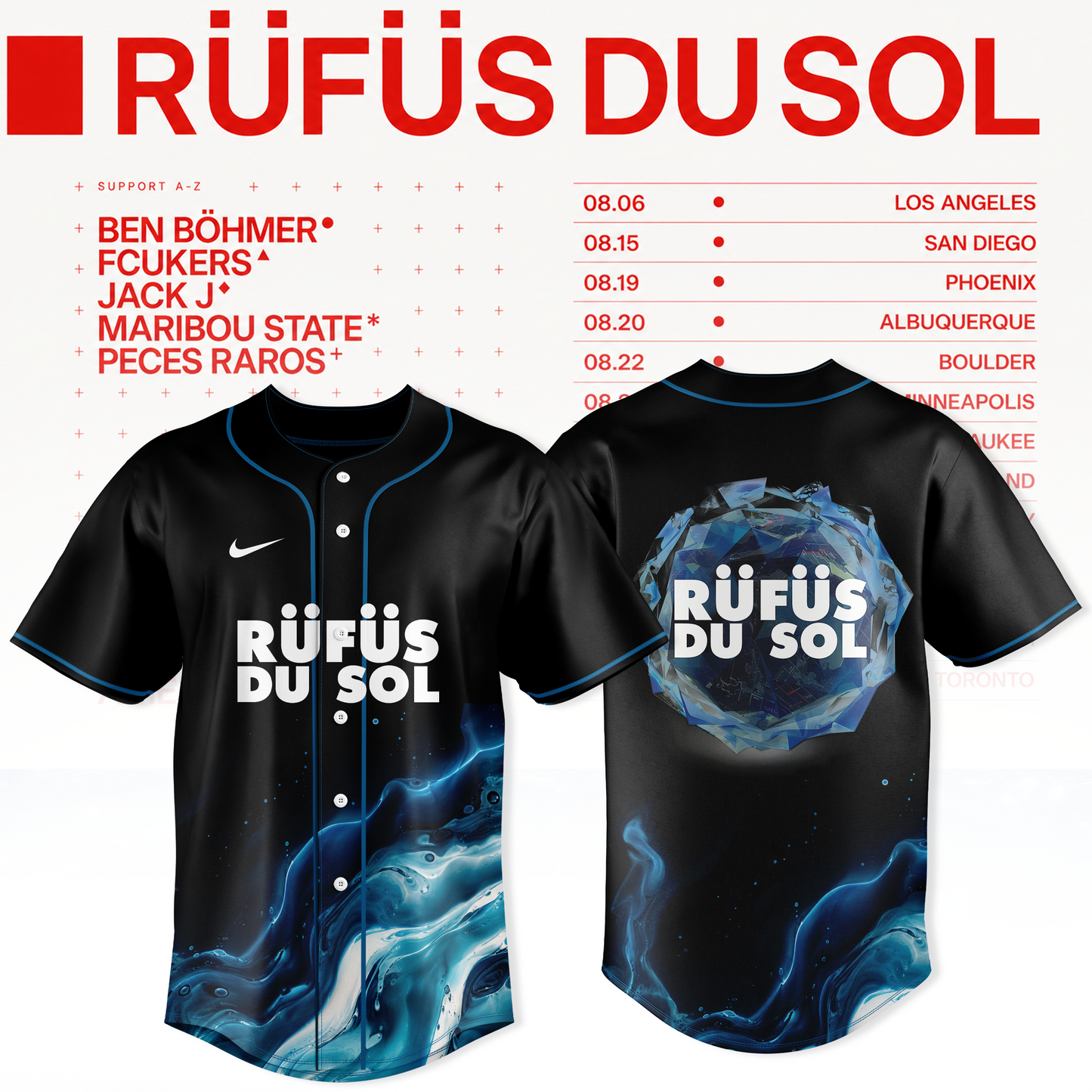 RÜFÜS DU SOL 2026 Tour Merchandise Jersey