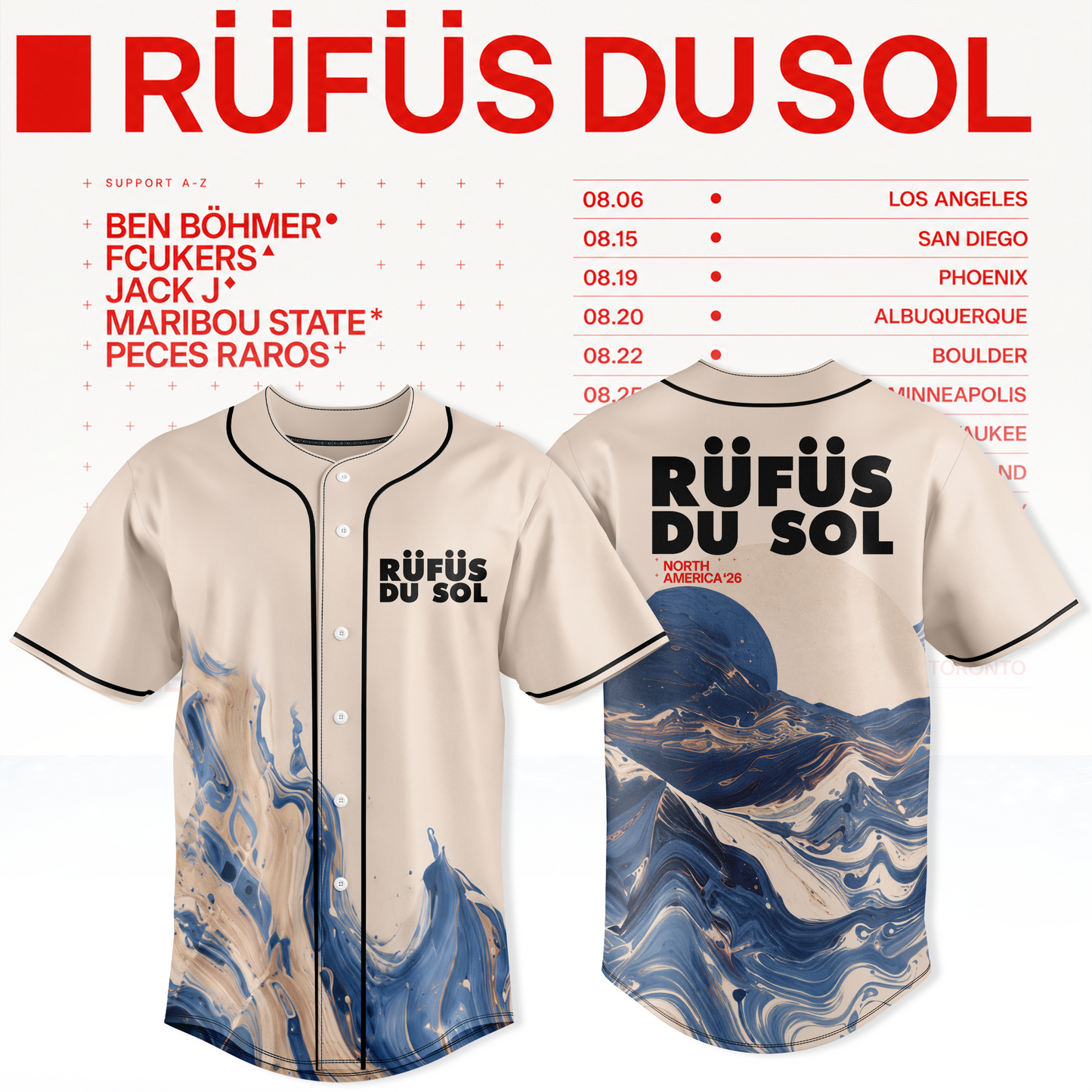 RÜFÜS DU SOL 2026 Tour Merchandise Jersey
