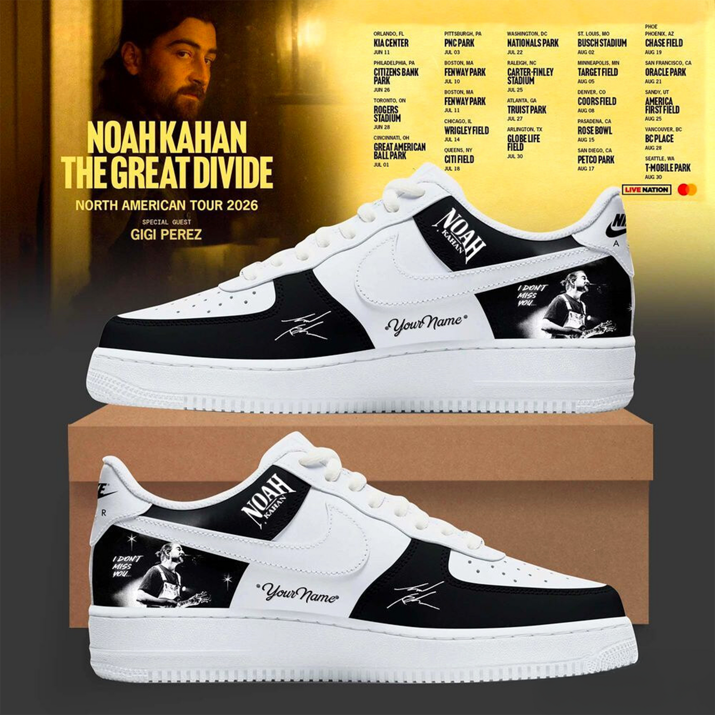 Noah Kahan The Great Divide Tour 2026 Shoes