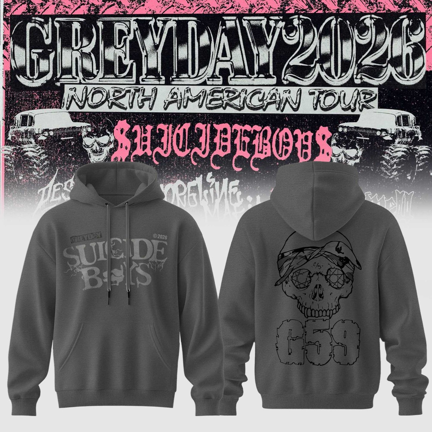 Grey Day 2026: The Official SUICIDEBOYS Heavyweight Hoodie Collection