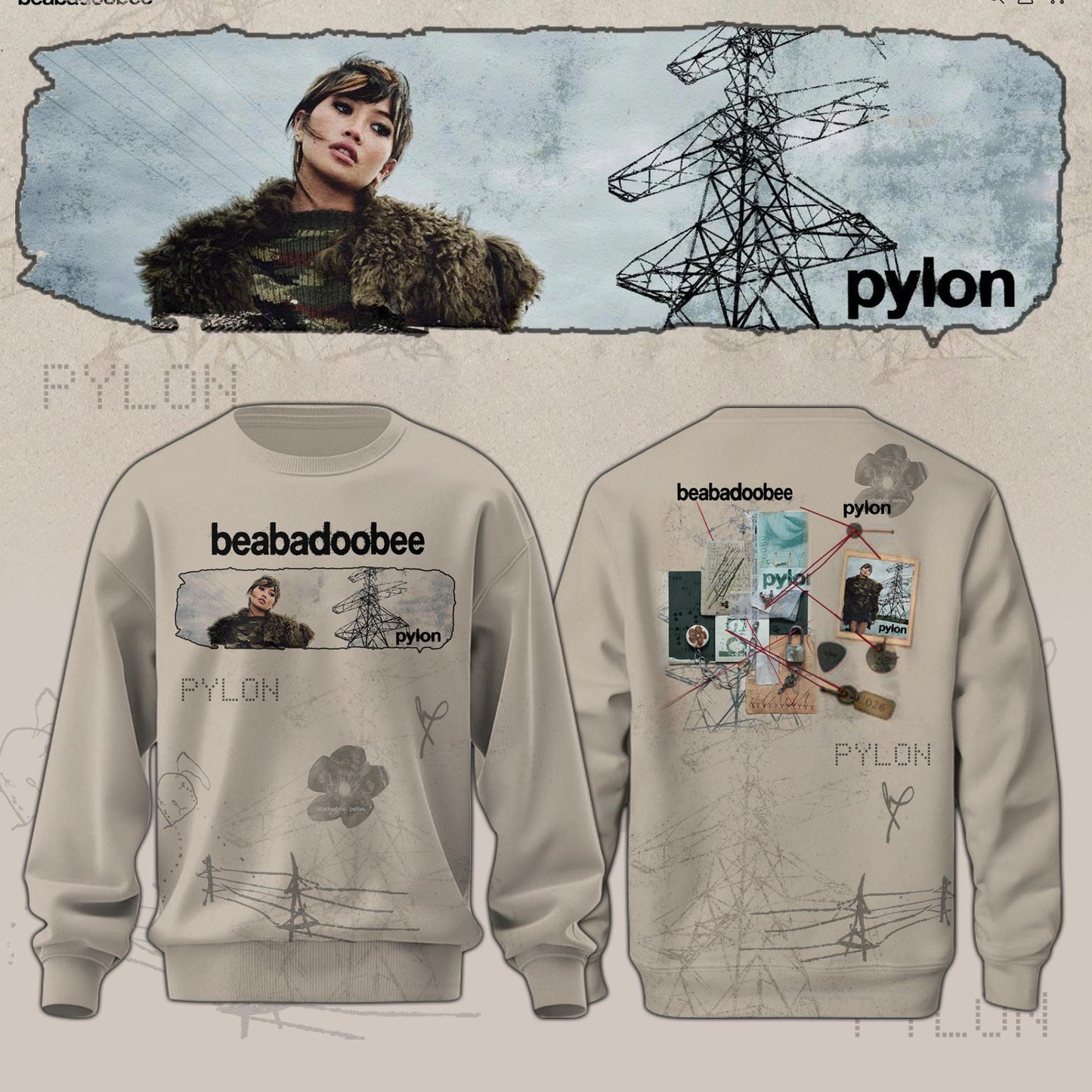 Beabadoobee Special “Pylon” Album 2026 Limited Edition Sweatshirt