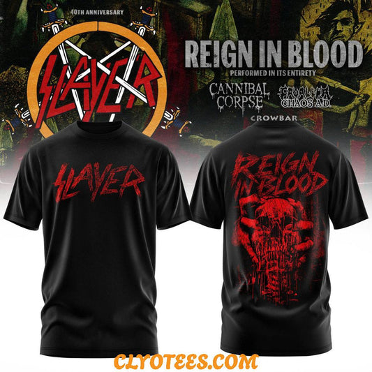 SLAYER Reign in Blood 40th Anniversary Limited Edition T-Shirt