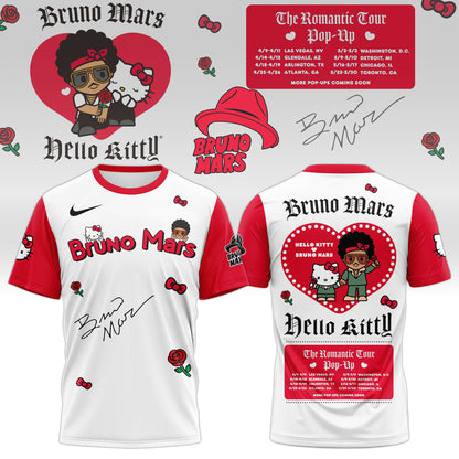 Bruno Mars x Hello Kitty "The Romantic Tour" T-shirt