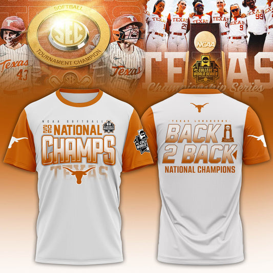 ,Texas Longhorns SoftBall Championship 2026 Women’s College World Series Tshirt