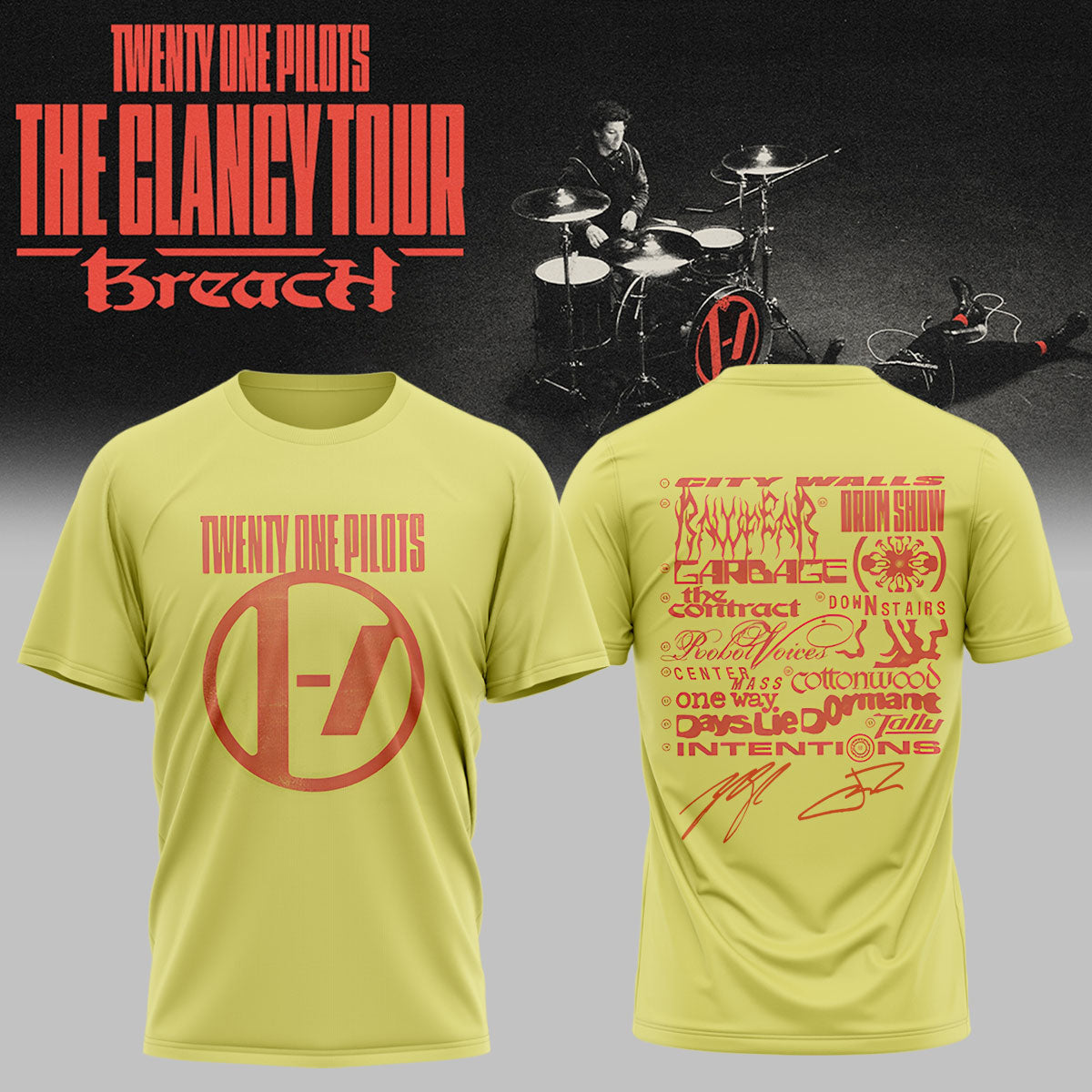 Twenty One Pilots The Clancy Tour: Breach tshirt