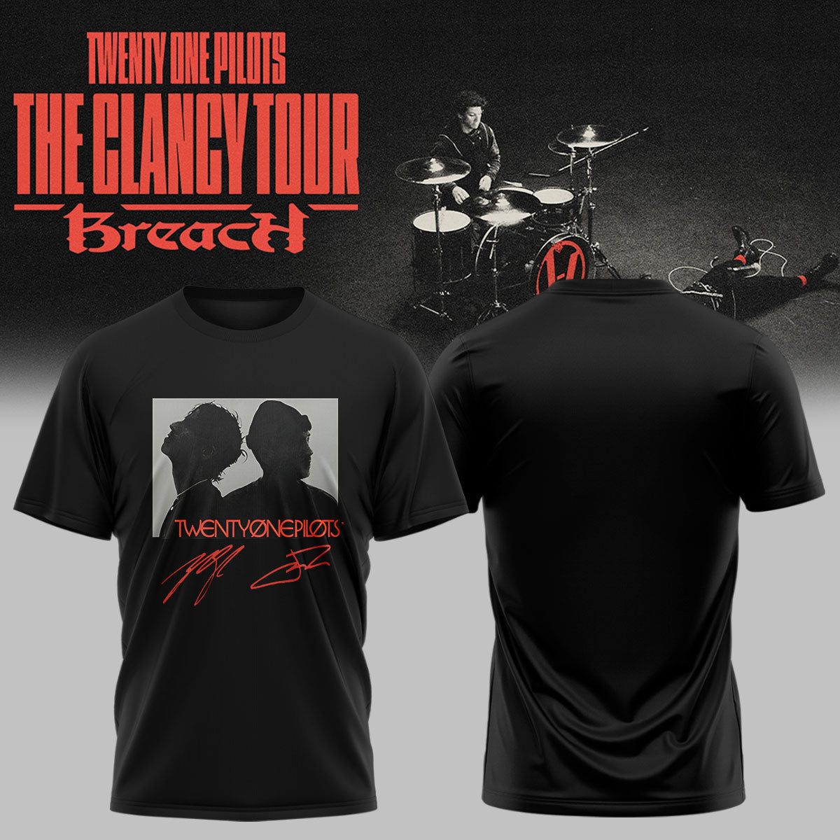 Twenty One Pilots The Clancy Tour: Breach tshirt