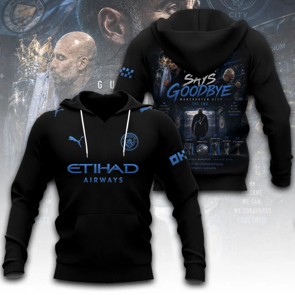 Limited Edition Manchester City Says Goodbye Pep Guardiola Shirt